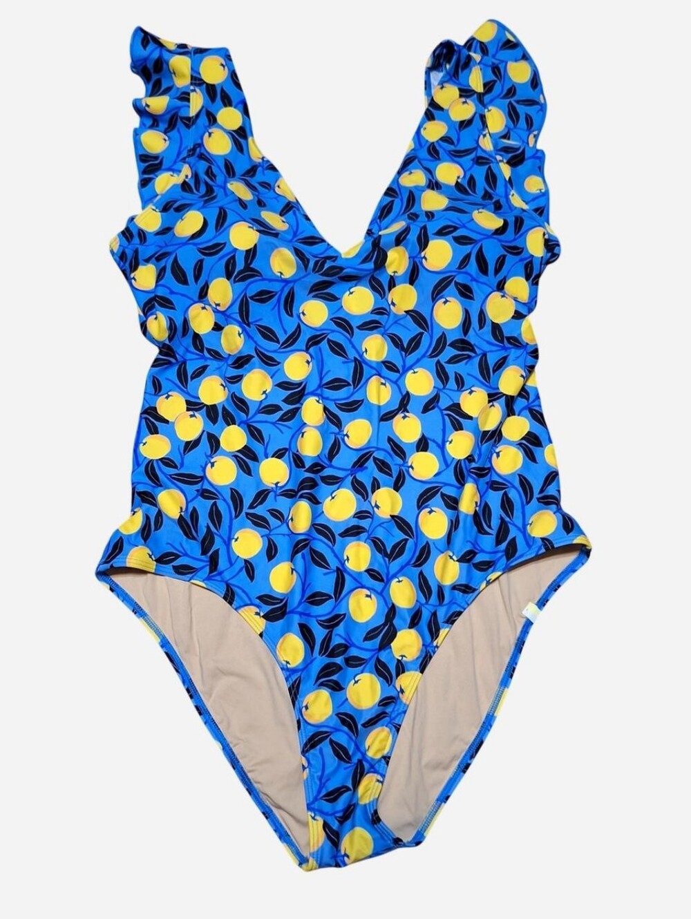 Summersalt X Diane Von Furstenberg L lemon print one piece swimsuit bathing suit